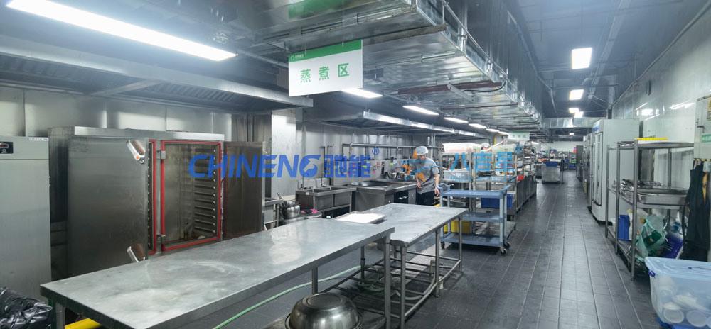 某大學第五食堂廚房工程蒸煮區